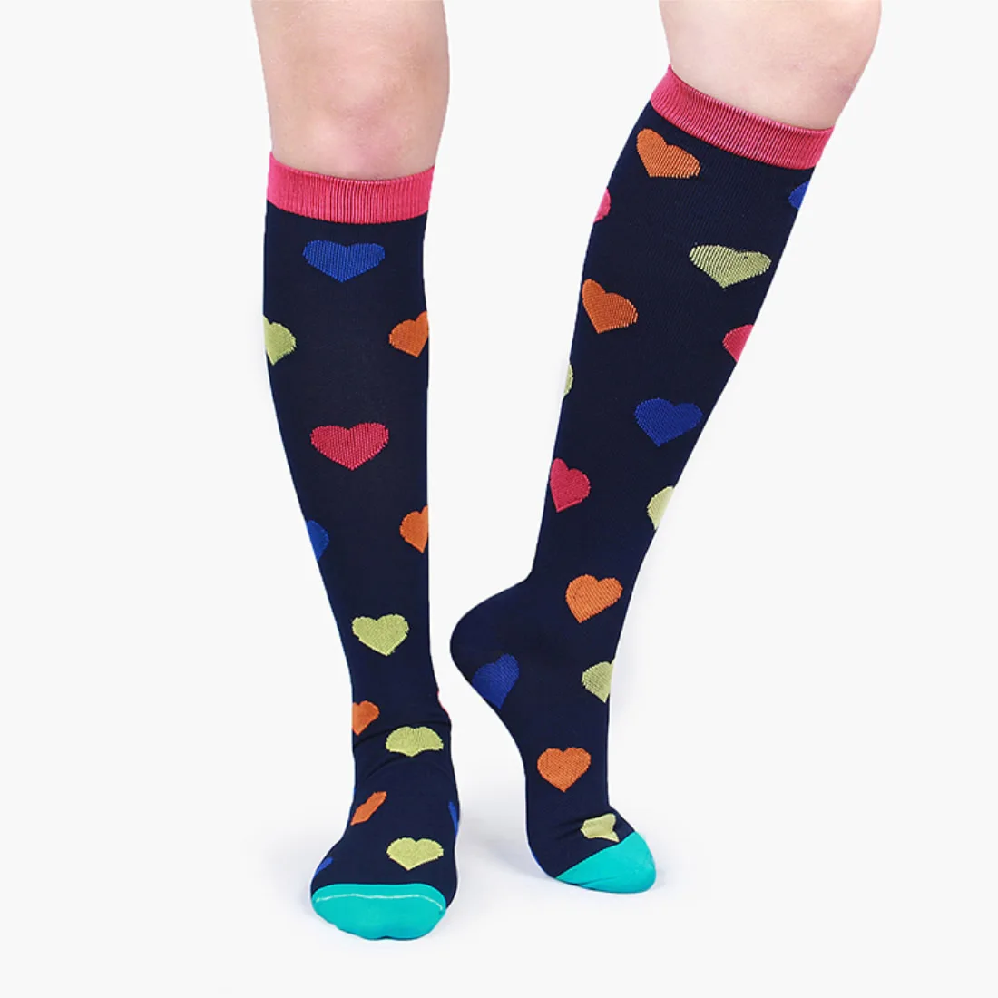 Wholesale Compression Stockings 7 PAIRS PER SET Outdoor Sport Compression Socks Knee High Outdoor Accessories Footwear