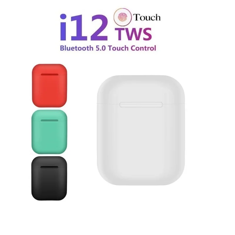Беспроводной Bluetooth 5,0 наушники Спортивный Пот i12 наушники-вкладыши TWS с наушников Touch Портативные наушники для i10 i20 наушники-вкладыши tws с i30 i60 i80