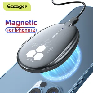 Essager 15W Qi Magnetic Wireless Charger For iPhone 12 Pro Max Portable Charger For iPhone 12 Mini Induction Fast Wireless Pad