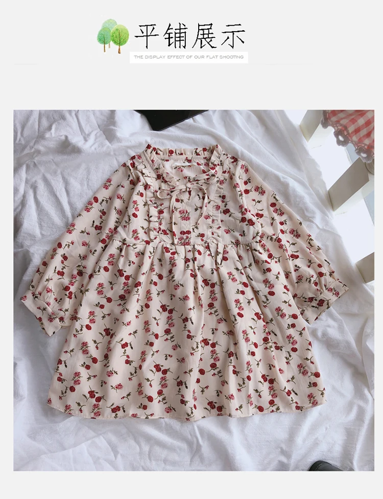 

2020 new autumn item girl flower long sleeve dress fashion design
