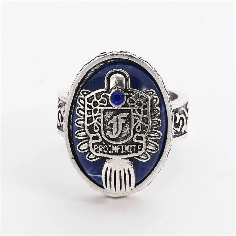 

The Vampire Diaries Ring New Fashion Punk Blue Enamel Ring For Women Men Fashion Jewelry Accessories Jewelry wholesale