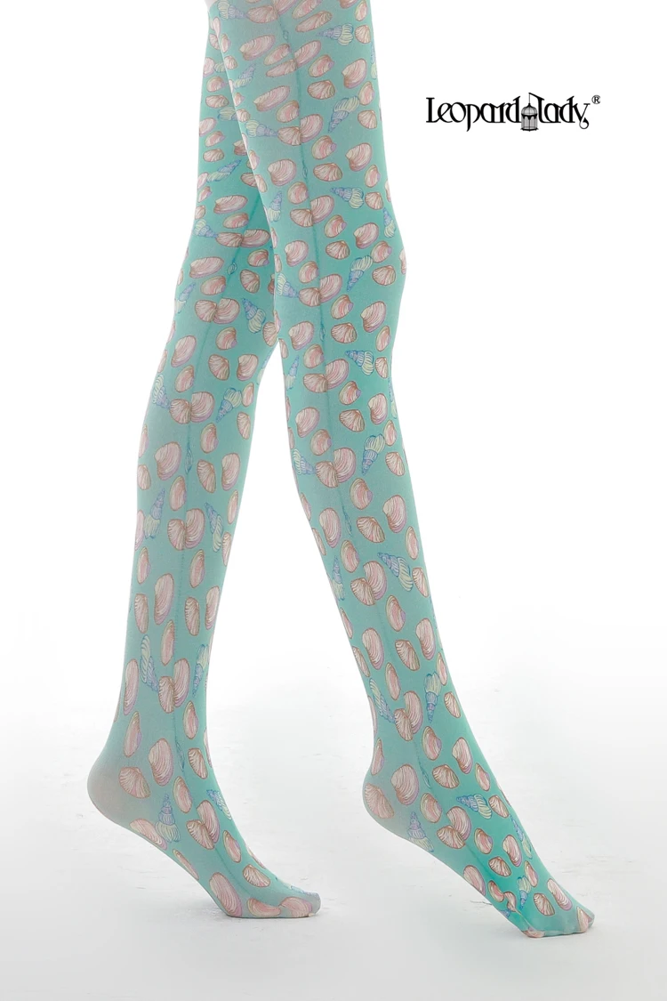 2022 Promotion Rushed Poly Fishnet Stockings Crotchless Fashion Ladies Pantyhose Print Marine Wind Bottoming Female Velvet | Женская