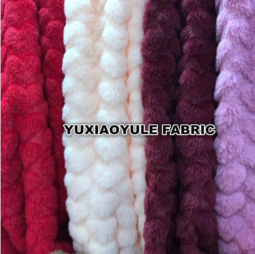 Тисненое бархатное сердце имитация кроличьей шерсти искусственный плюш