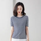 Женская футболка с коротким рукавом и круглым вырезом