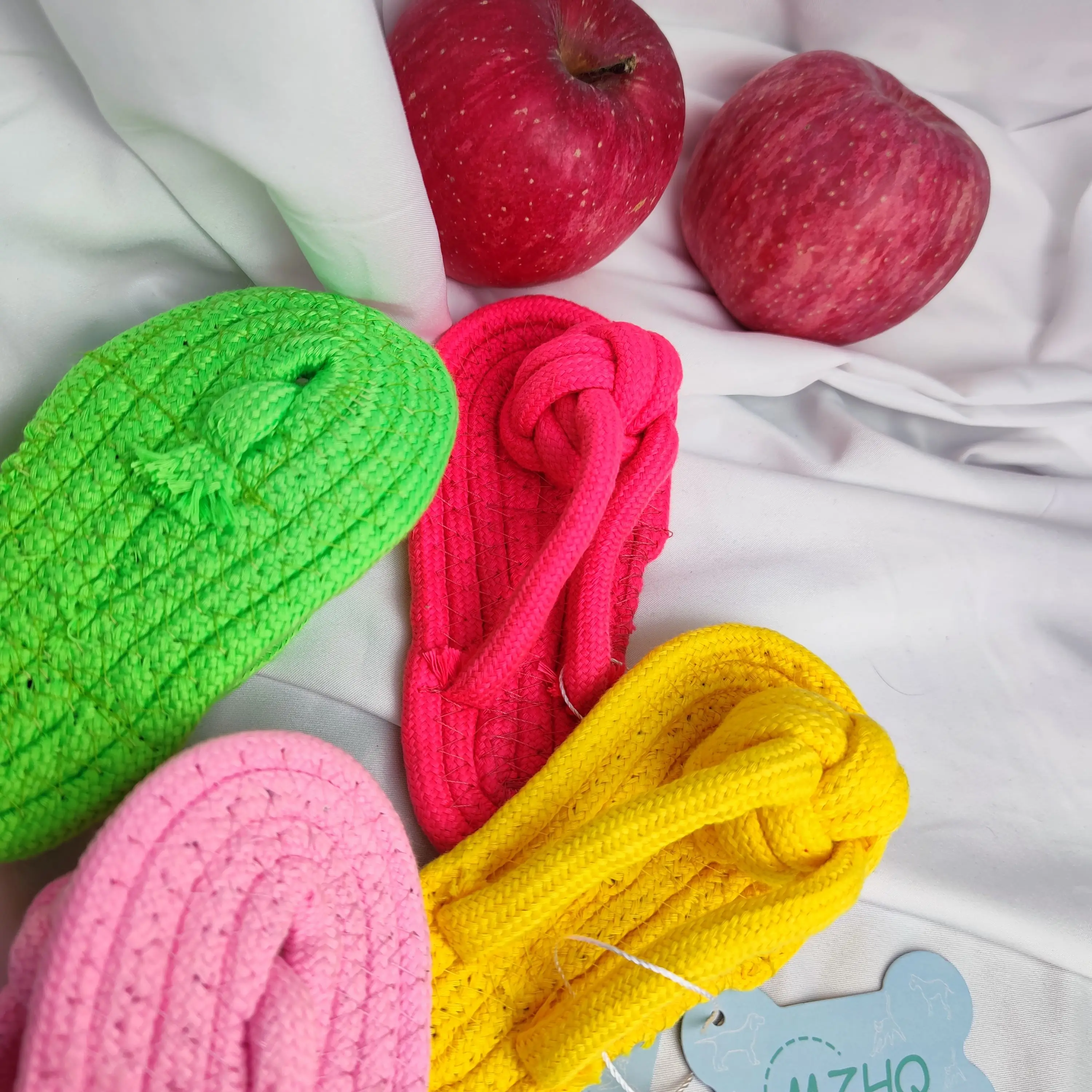 Хлопковая веревка щенок фиджет игрушечные тапочки карамельных цветов обувь