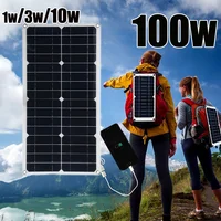 Солнечная панель 10 Вт, 5 В, USB, портативная, монокристаллическая, Кремниевая