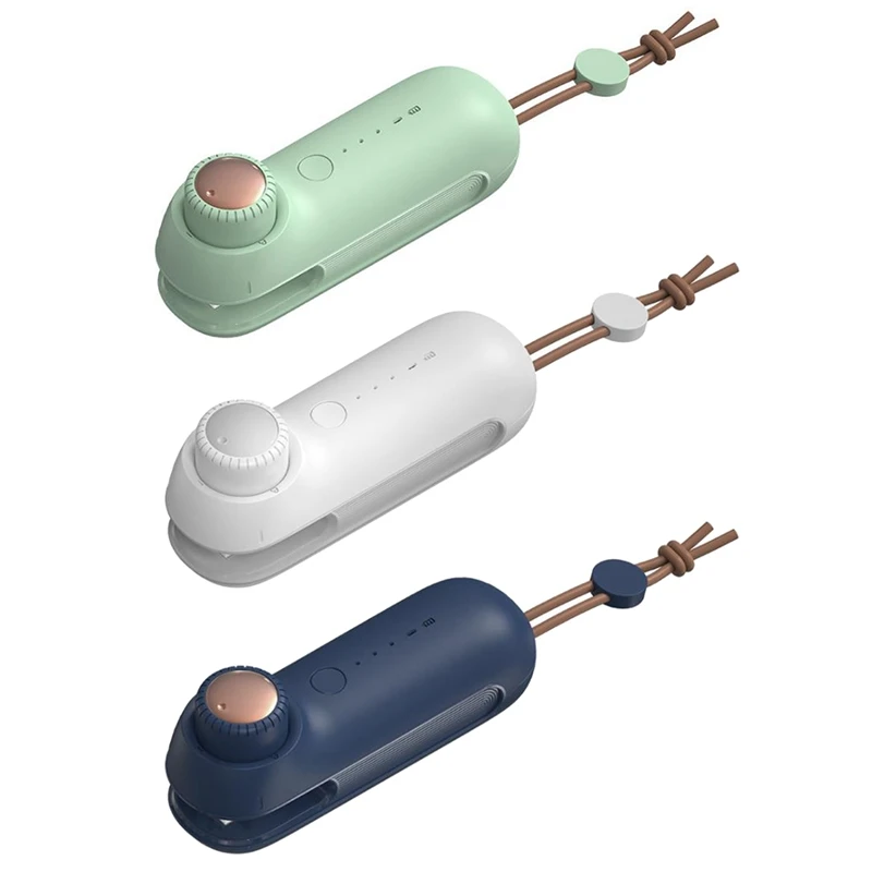 

Hot USB Rechargeable Sealing Machine 3 Gear Adjustment Mini Portable Pressing Heating Vacuum Food Sealer Packer
