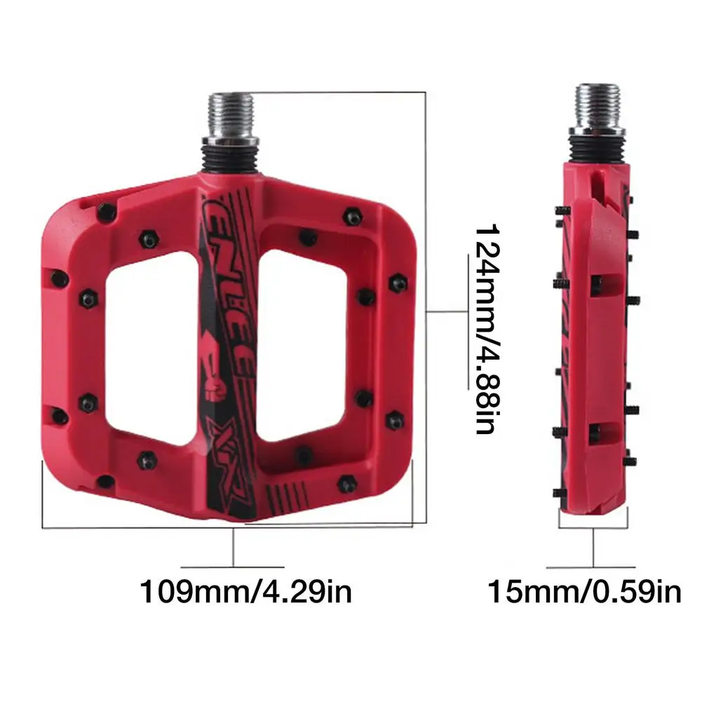 

Ultraligh Nylon Fiber Bicycle Pedal MTB Bike BMX Road Bicycle Flat 9/16 Inch Bearing Pedals Mountain Bike Pedal Bike Accessories