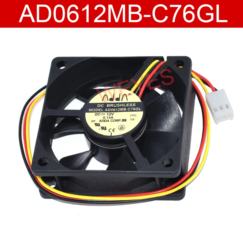 Оригинал для ADDA AD0612MB C76GL 12 В постоянного тока 0 13a 60*60*20 мм трехстрочный охлаждающий