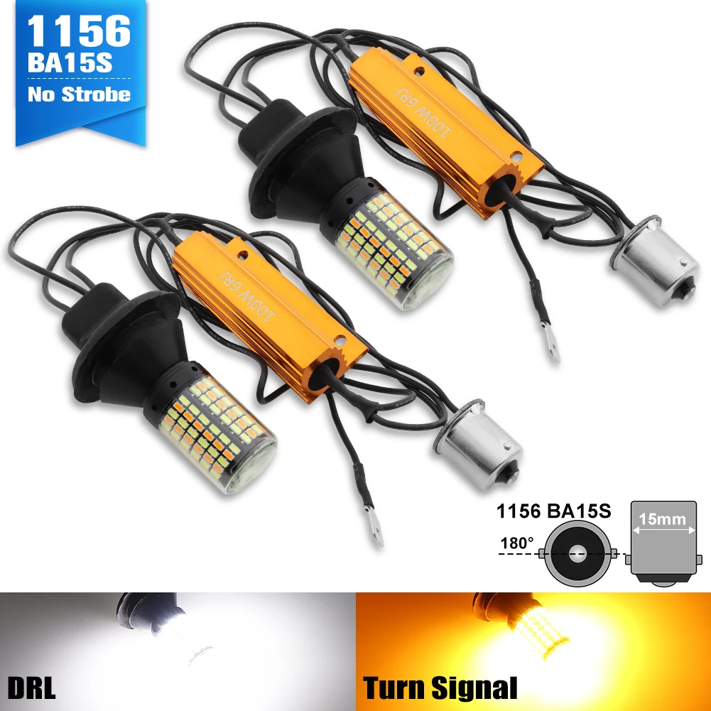 1 пара автомобисветодиодный светодиодные лампы T20 7440 1156 BA15S BAU15S|Сигнальная лампа| |