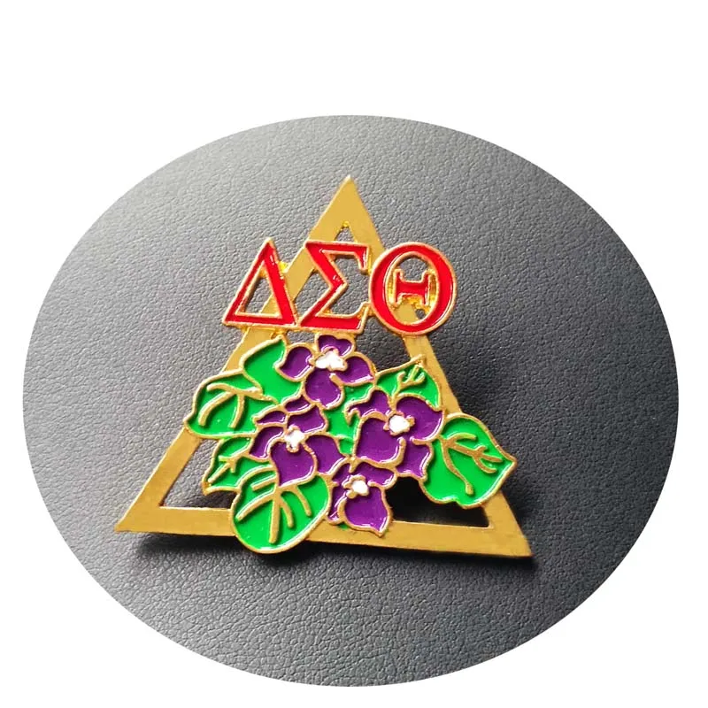 Pureple цветок DST AEO Delta Sigma Theta брошь с жемчугом Женский Ювелирные изделия