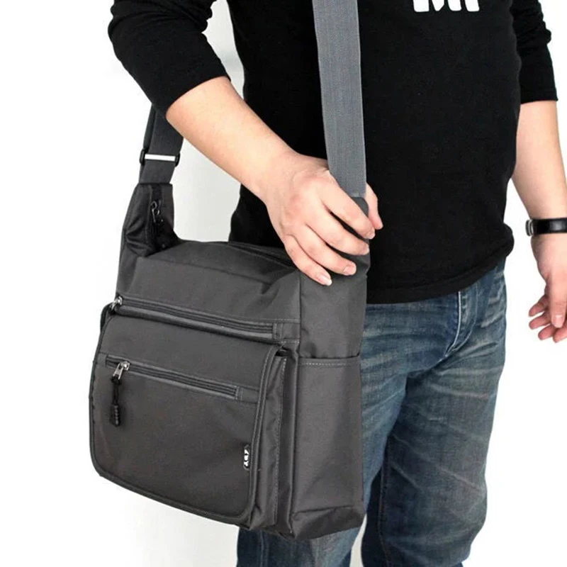 Men's Shoulder & Messenger Bag Oxford Cloth Material British Casual Style High Quality Design Multi-function Large Capacity