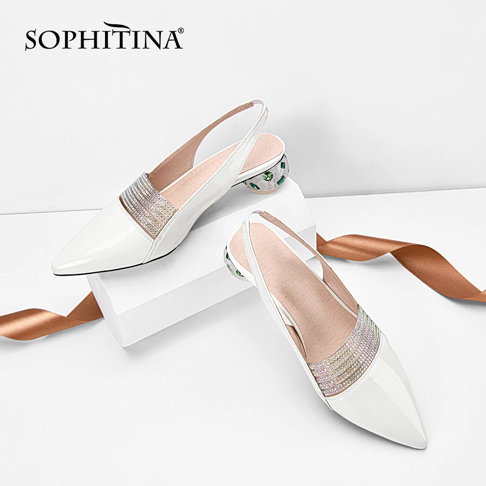 Женские сандалии SOPHITINA повседневные офисные босоножки с круглым каблуком