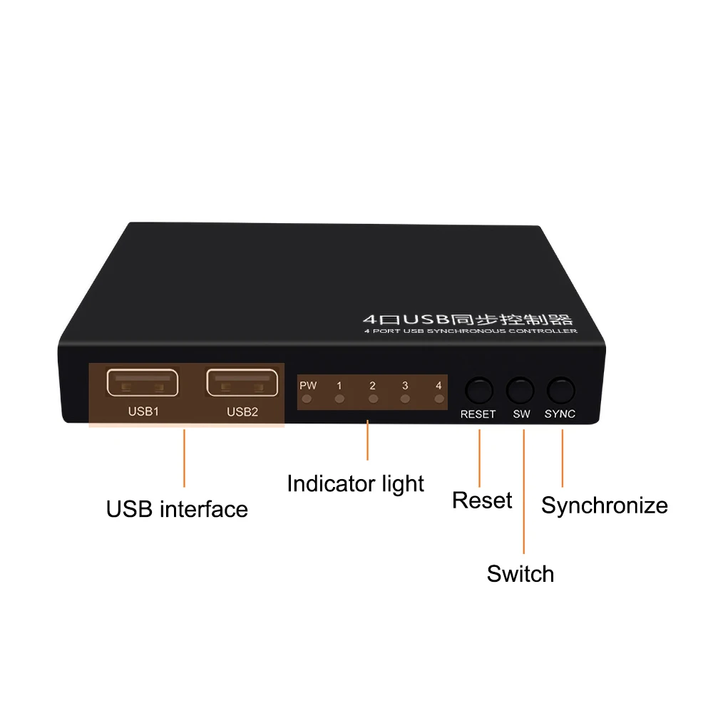 Kebidu 4 порта 1 для USB клавиатура Стандартный контроллер квм переключатель сплиттер