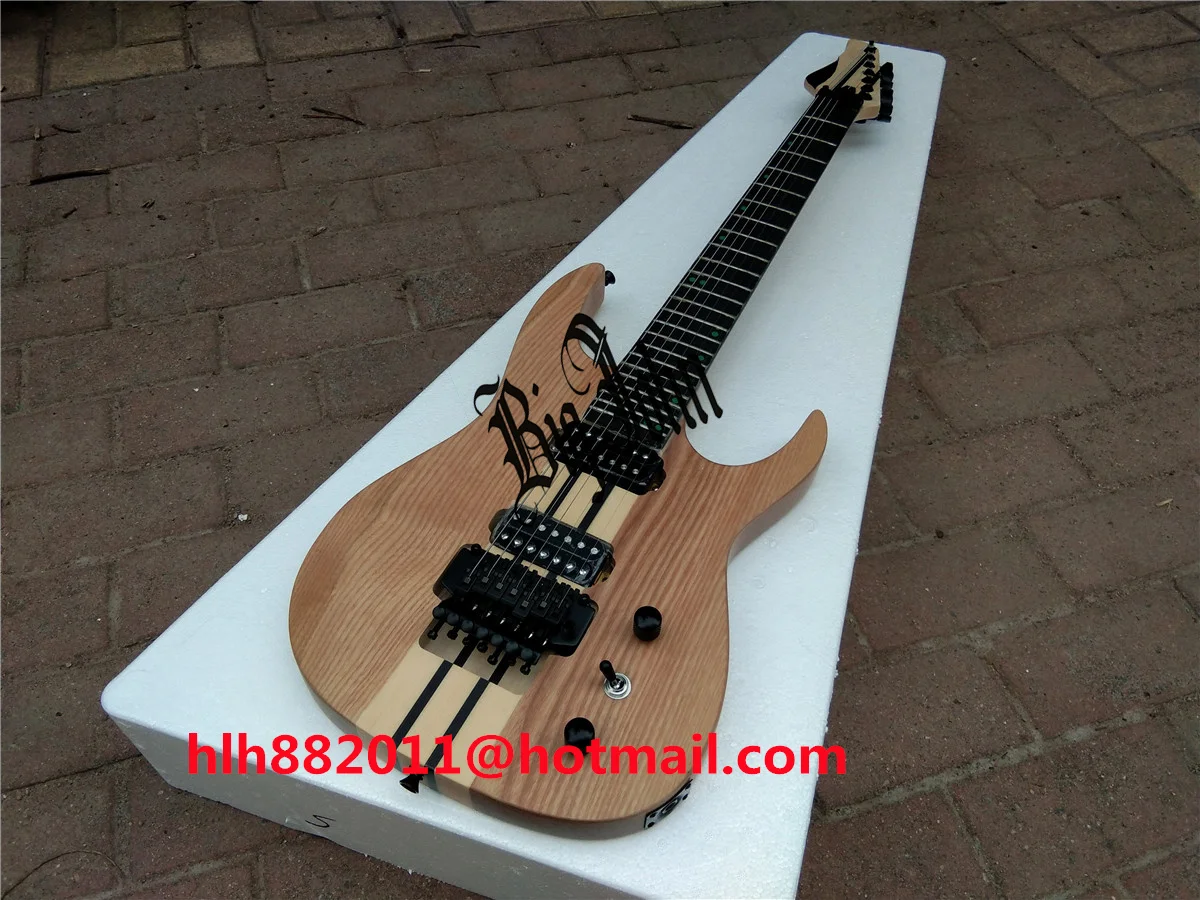 Матовая натуральная электрическая гитара с 7 струнами двойная волна пепельный