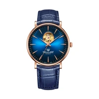 GRAND PRIX New Top Brand Luxury Relojes Oem Watch Automatic Mechanical Leather Strap Simple Wristwatch Men Watches
