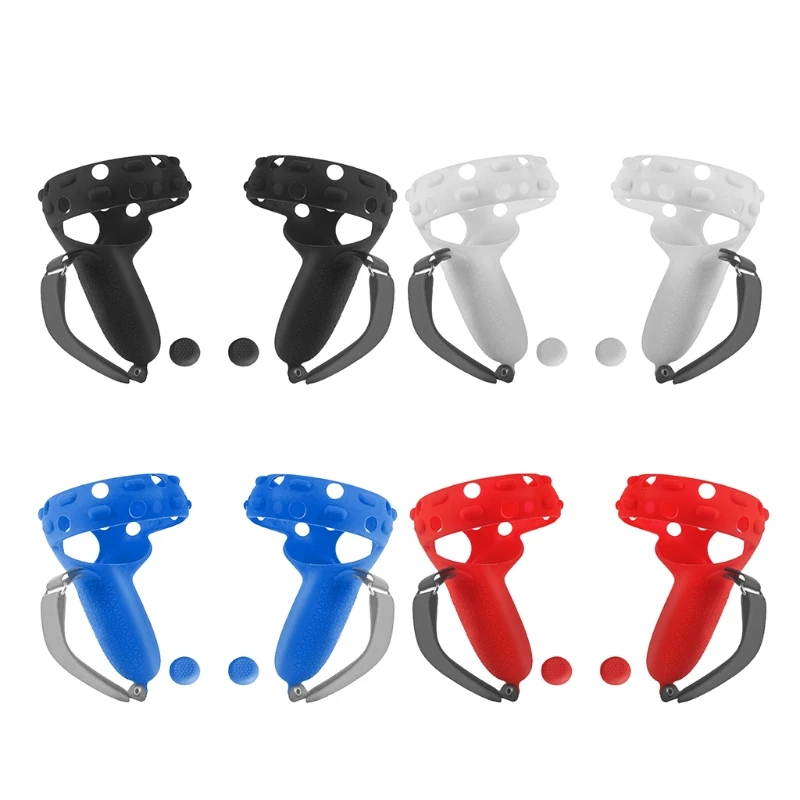 

Controller Grip Cover+Adjustable Hand Strap +Thumb for oculus Quest 2 VR 831D