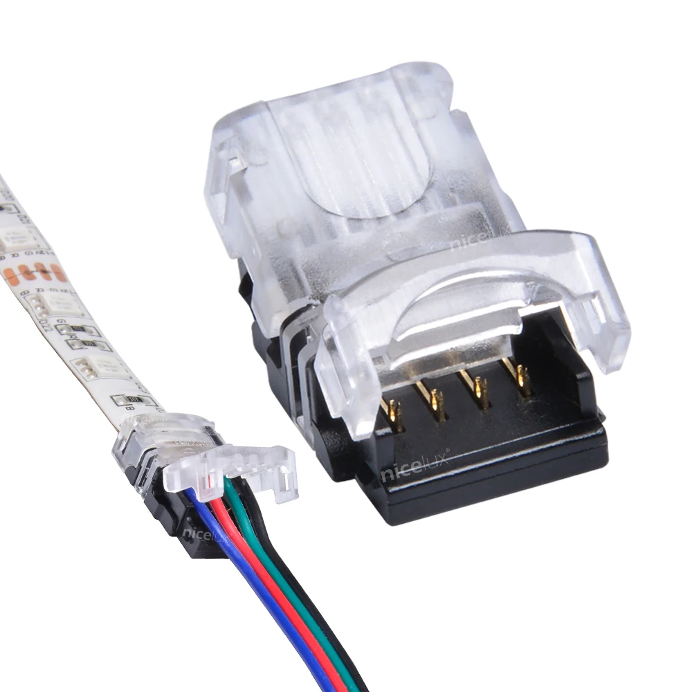100 шт./лот 2pin 3pin 4pin 5pin Светодиодная лента коннектор для одной RGB RGBW цветной 3528 5050