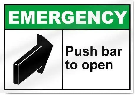 

Nonbrand Vintage Metal Sign Poster Tin Art 12" x 8" Slide to Open Left Emergency Metal Poster Plaque Metal Sign Wall Decor