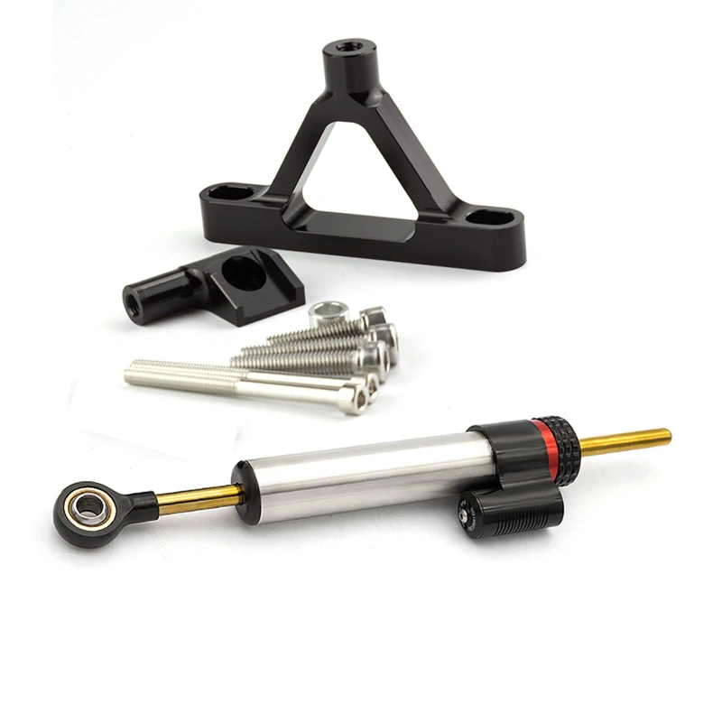 

For Kawasaki ZX-6R ZX6R ZX 6R ZX6 R 2007 2008 Fiber Carbon Stabilizer Steering Damper Bracket Support Clamp Mounting Kit