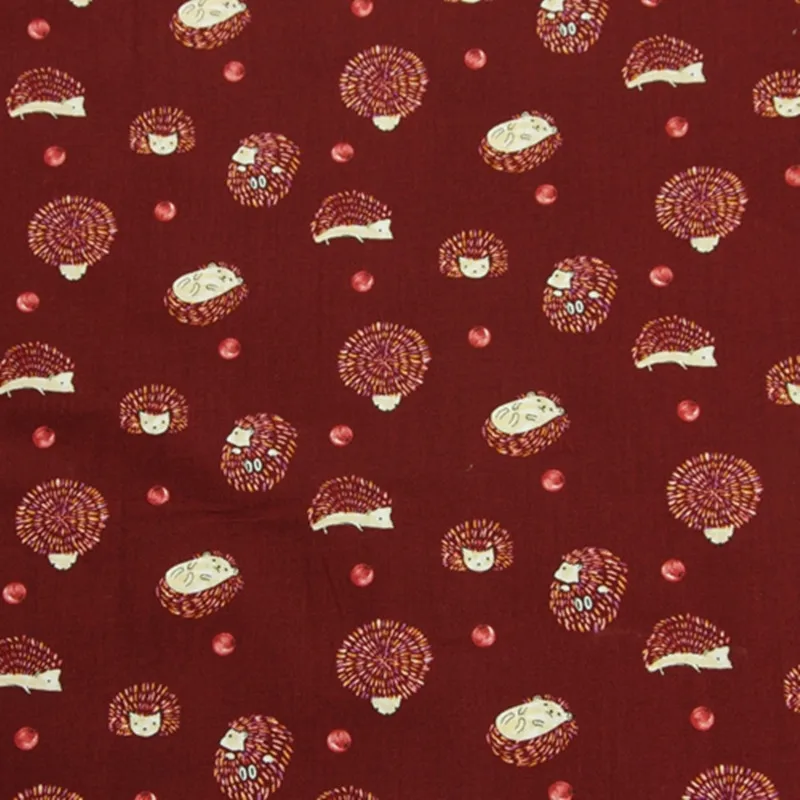 Половина двор тонкой хлопковой ткани с рисунком из мультфильма милые принтом ЁЖ