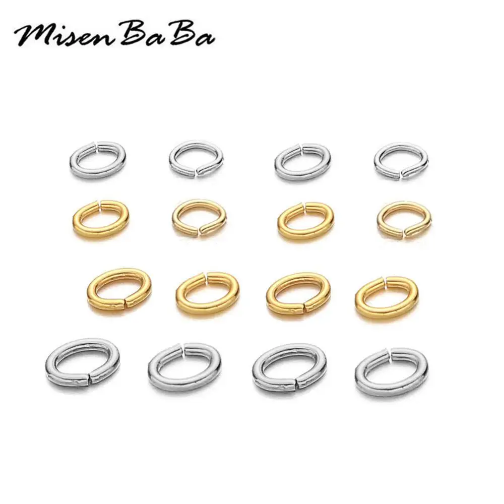 Разрезные кольца 50 шт./лот из нержавеющей стали овальное соединительное кольцо