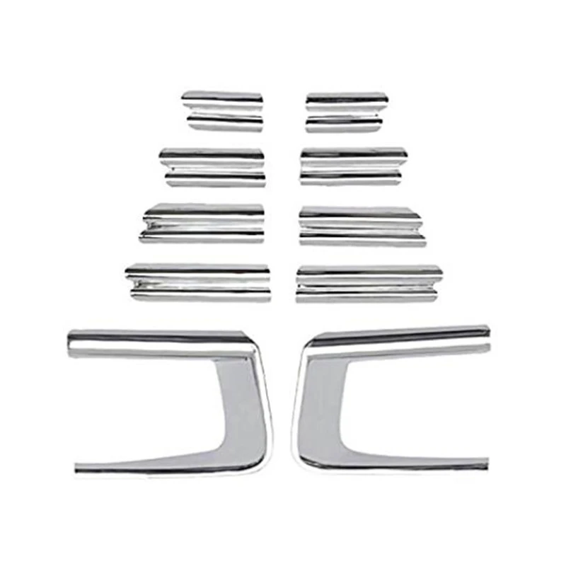 

Car Front Bar Decorative Strip Front Fog Lamp Eyebrow Trim for Toyota Alpha Vellfire 30 Series