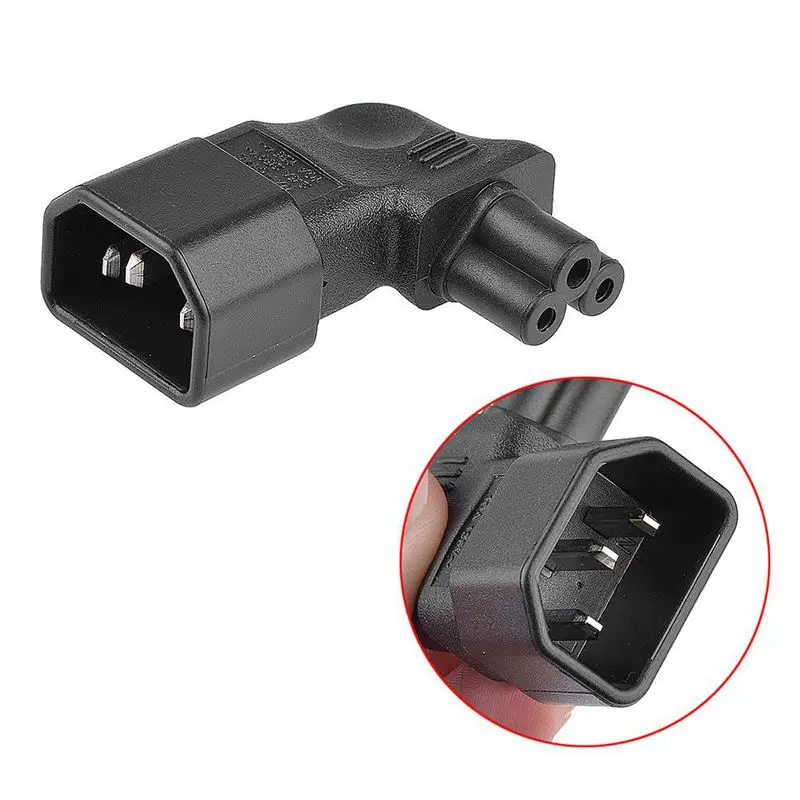 1x IEC 320 C14 C5 90 градусов прямоугольный Sosket удлинитель адаптера питания|Компьютерные