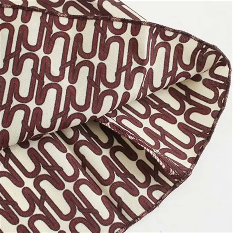 

Aachoae Women Elegant Long Dress with Belt Chain Print Bow Tie Neck Office Lady Shirt Dress Long Sleeve Pleated Dress Vestidos