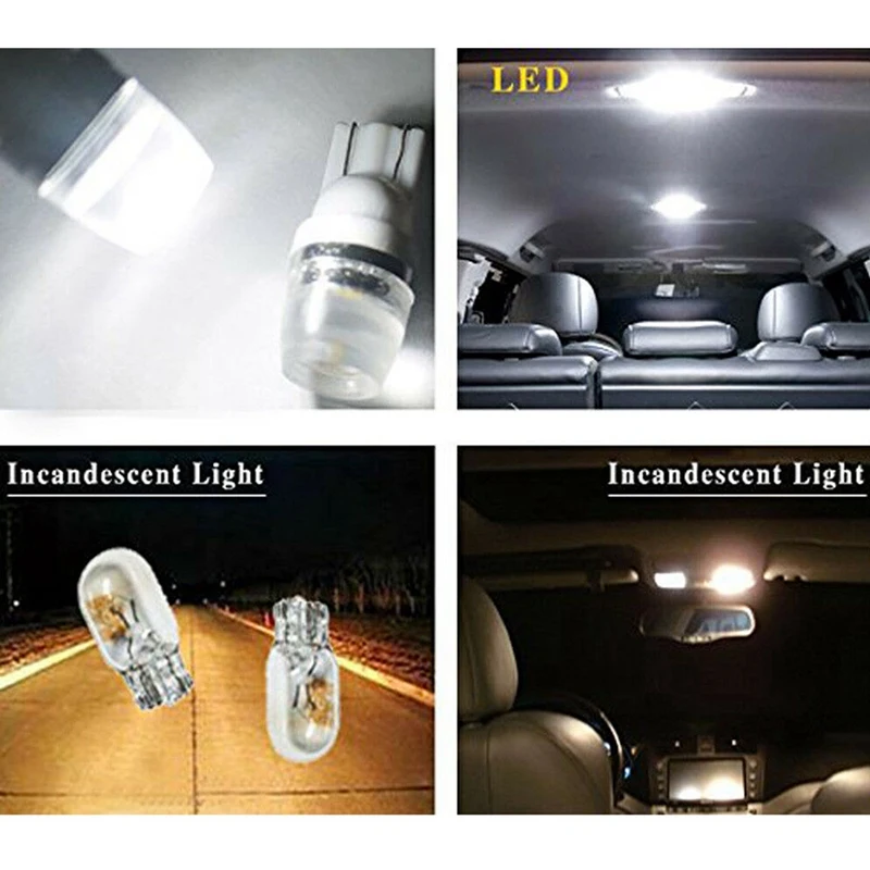 

20Pc T10 Wedge Samsung High Power 1W LED Light Bulbs Xenon White 192 168 194