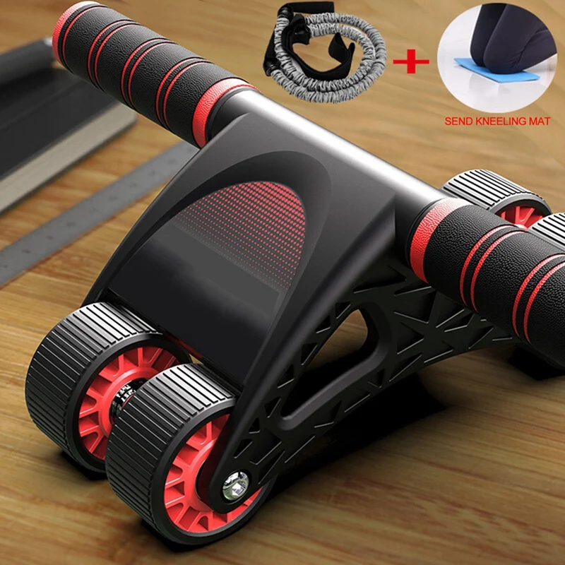 

Ab Roller Workout,Super Stable 4-Wheel Ab Roller Wheel with Drawstring and Knee Mat,Ab Wheel Roller Exercise Equipment