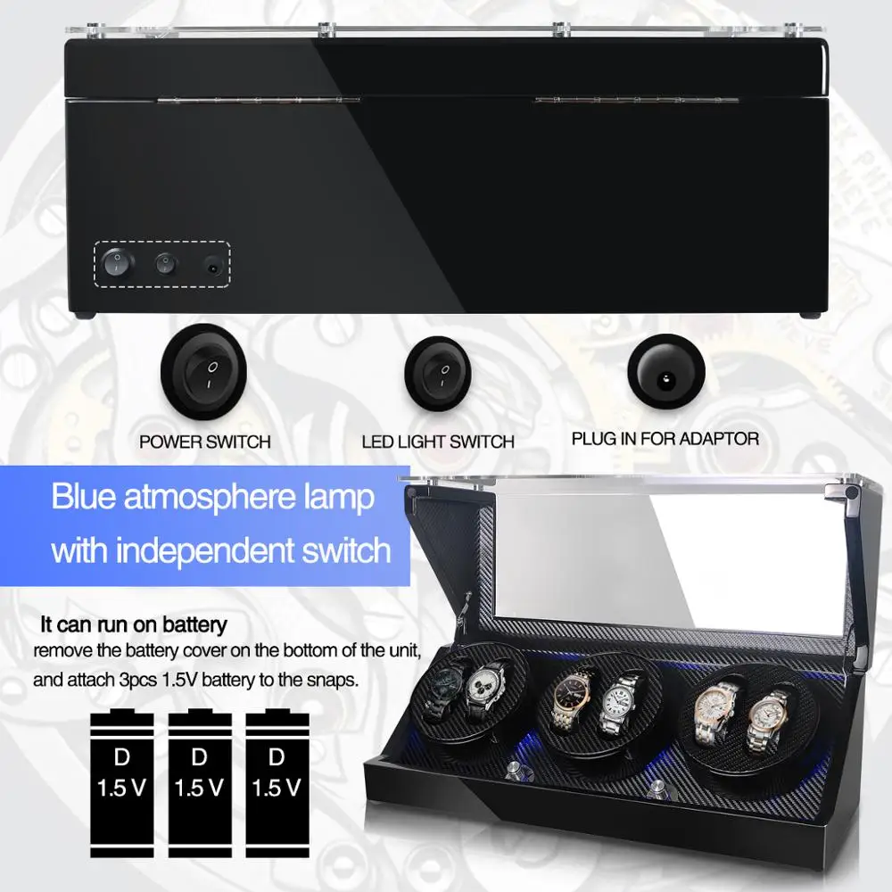 Автоматическая коробка для намотки часов деревянная |