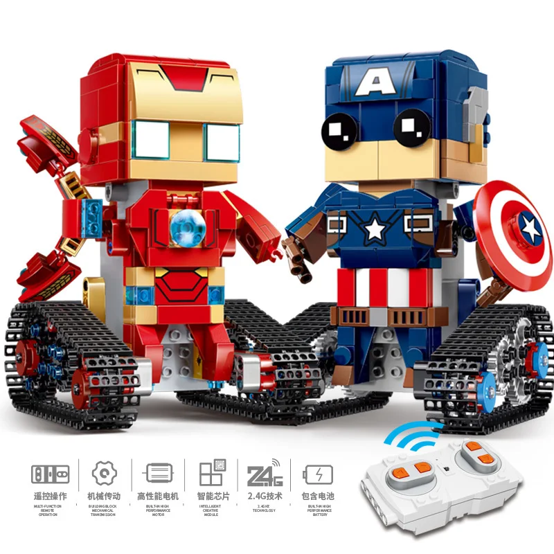 Rc Block Legoed Brickheadz Avengers Infinity War Marvel Spuer Hero Brick Heads Headz Building Blocks Kids Toys Set Gift | Игрушки и