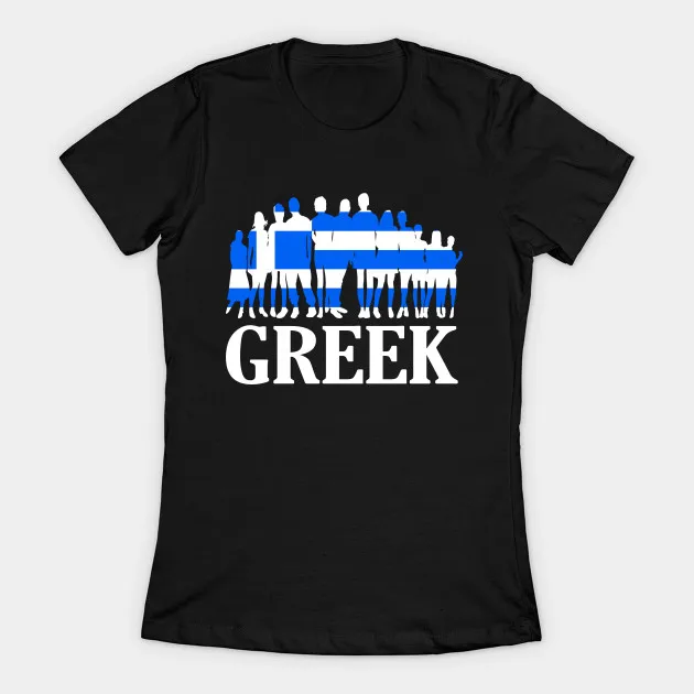 Греческая семья крутой греческий флаг греческая женская футболка|Футболки| |
