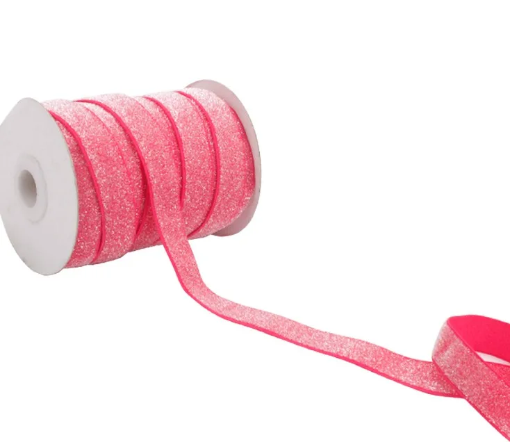 5 ярдов/партия (5/8 дюйма) блестящая бархатная лента для повязки на голову зажимы