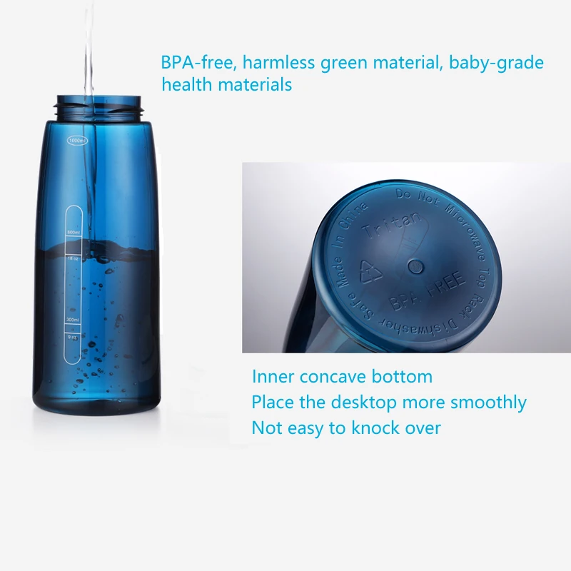 Water Bottle 750ML Plastic Drinkware Tour Outdoor Sport School Leak Proof Seal Gourde Climbing Bottles Gym Kettle | Дом и сад