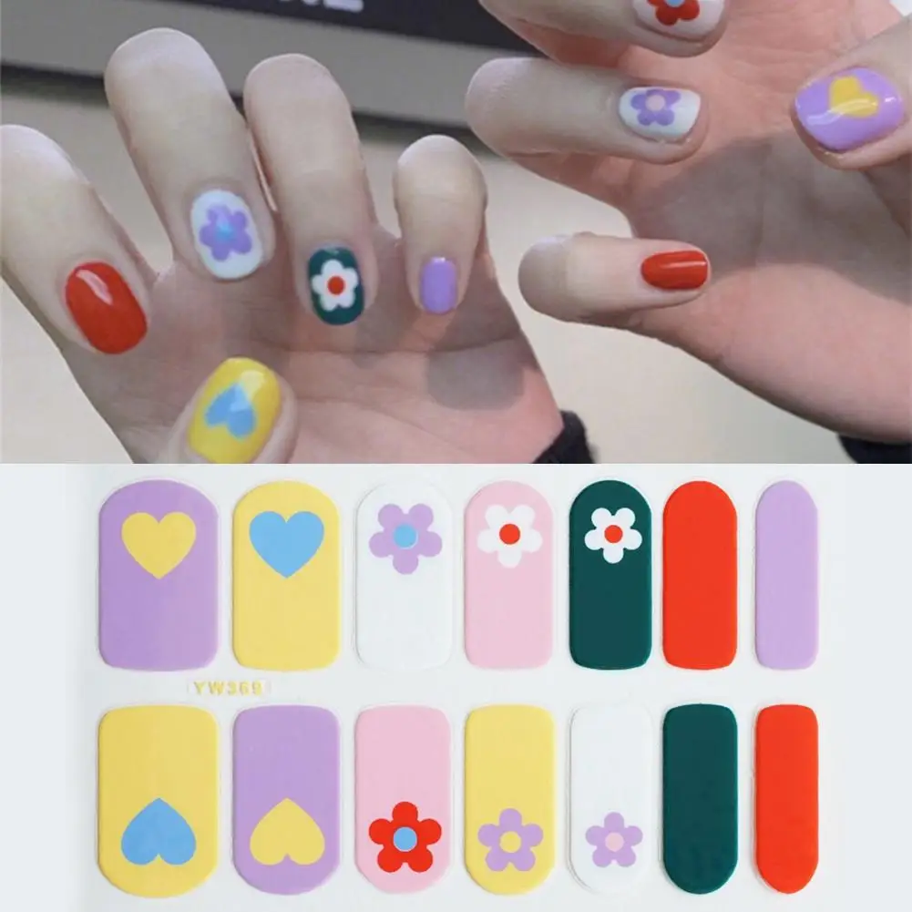 14 шт стикер для ногтей водостойкая наклейка дизайна мода сделай сам макияж