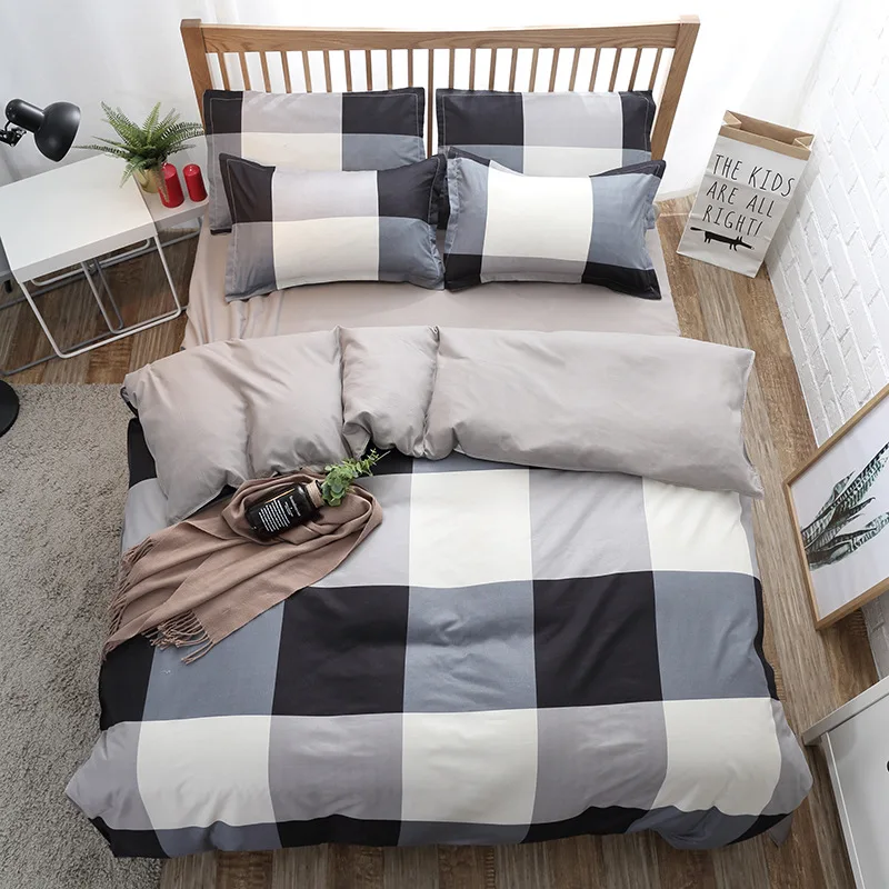 Простой постельное белье розового зеленого цвета с оленем в горошек