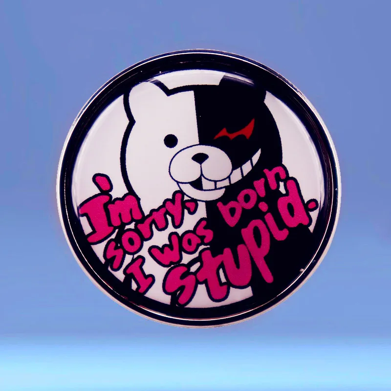 

Sorry, I Was Born Stupid Bear Badge Enamel Brooch Pins Badge Lapel Pin Brooches Alloy Metal Fashion Jewelry Accessories