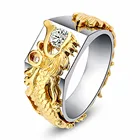 Мужское кольцо печатка MFY с драконом, классическое обручальное кольцо для мужчин, футболка для вечеринок, панк-рок, хип-хоп