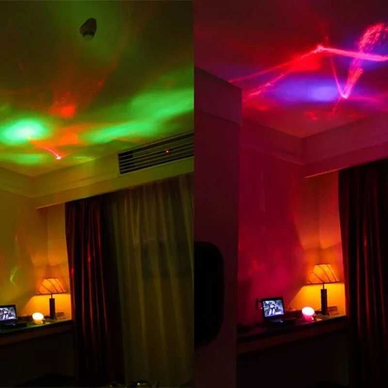 Night Light Ocean Wave Aurora Sky Speaker Projector Baby Kids Sleep Romantic Led Starry Star Master Changeable Lamp US Plug | Электроника