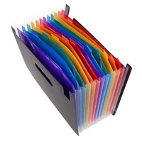 12 pockets expanding files folder a4 expandable file organizer portable accordion file folder high capacity multicolour stand