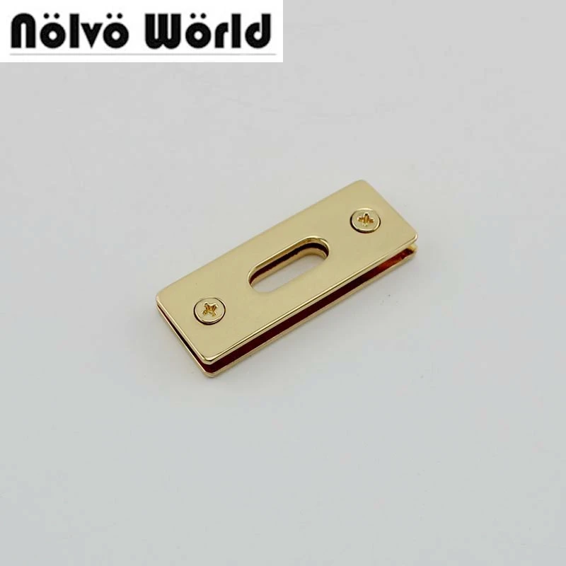 50pcs 44X16mm Gold Silver Tone squared grommet for purse bags straps bracelet belt connect metal alloy eyelets with screws | Багаж и сумки