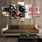 Популярная Картина на холсте, настенный художественный абстрактный постер, 5 комплектов, видео Apex Legends, съемка, модульные картины для игр, украшение для дома