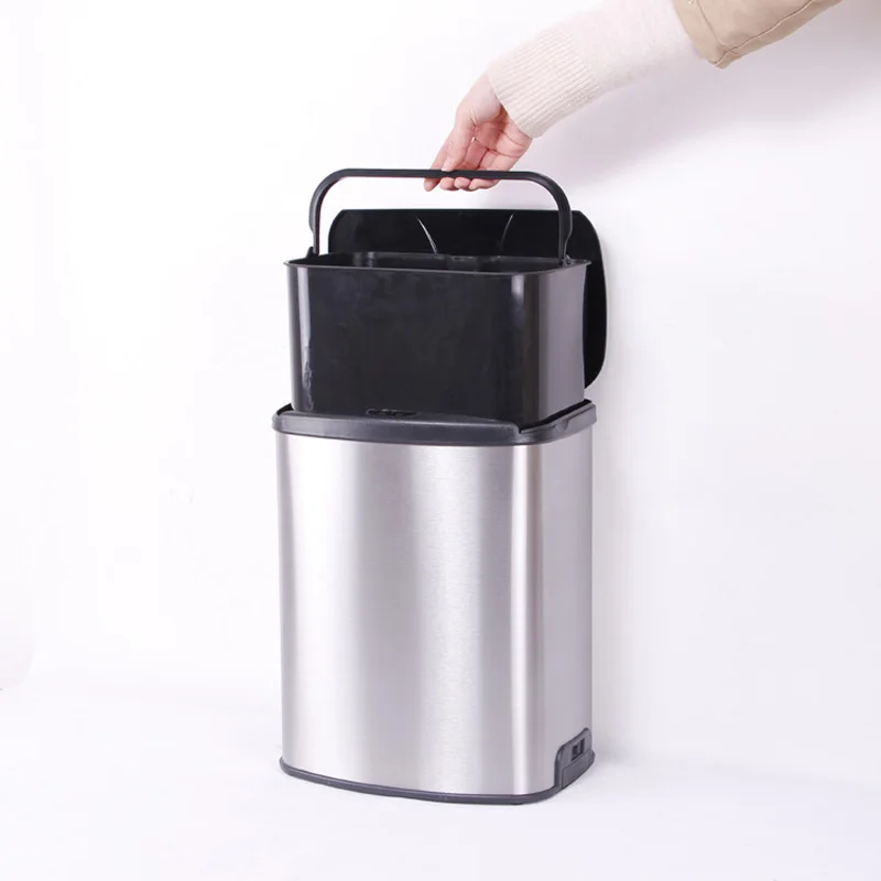 

6 Liter Sensor Dustbin Automatic Large Capacity Office Dustbin Trash Can Garbage Bin Waste Bin Ashcan Ash-bin Stainless steel