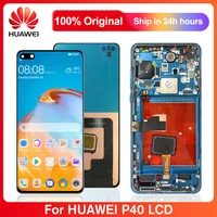 original 6 1 p40 lcd for huawei p40 ana an00 tn00 nx9 lx4 lcd display screen digitizer with frame part for huawei p40 lcd