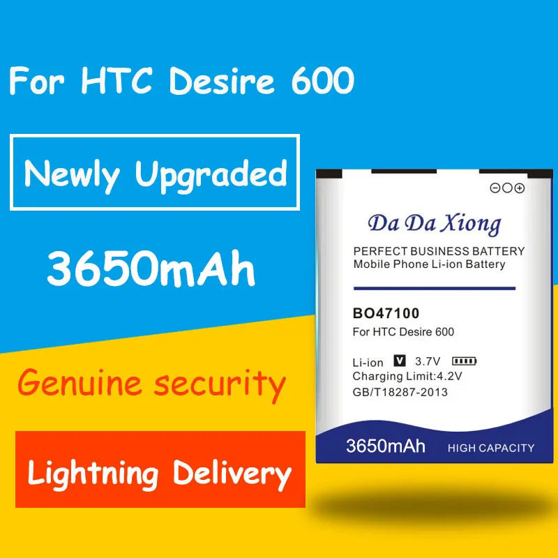 Бесплатная доставка литий-ионный аккумулятор 3650 мАч BO47100 для телефона HTC Desire 600 609d