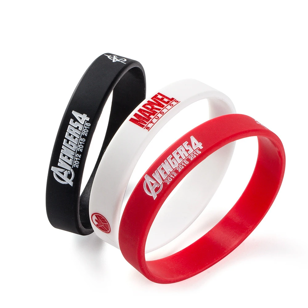 Силиконовые спортивные браслеты с надписью Marvel Мстители флуоресцентные