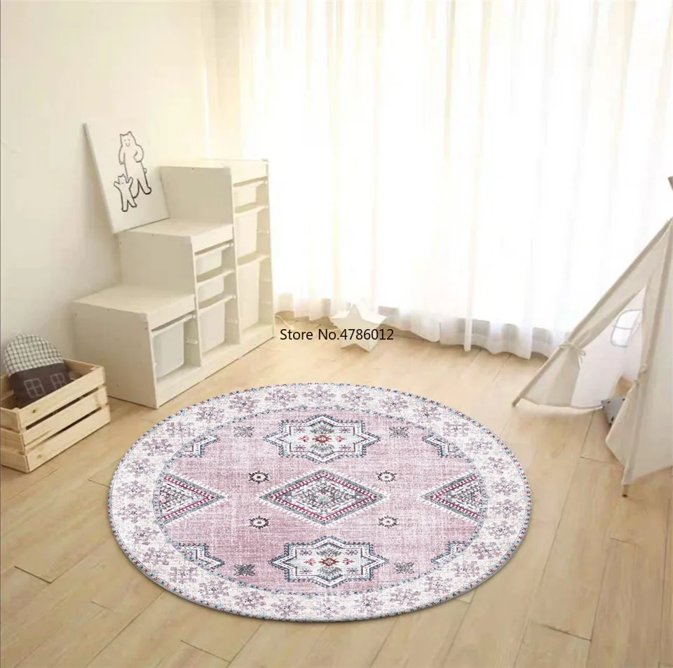 Напольные коврики в стиле бохо для девочек комнатные круглые напольные с