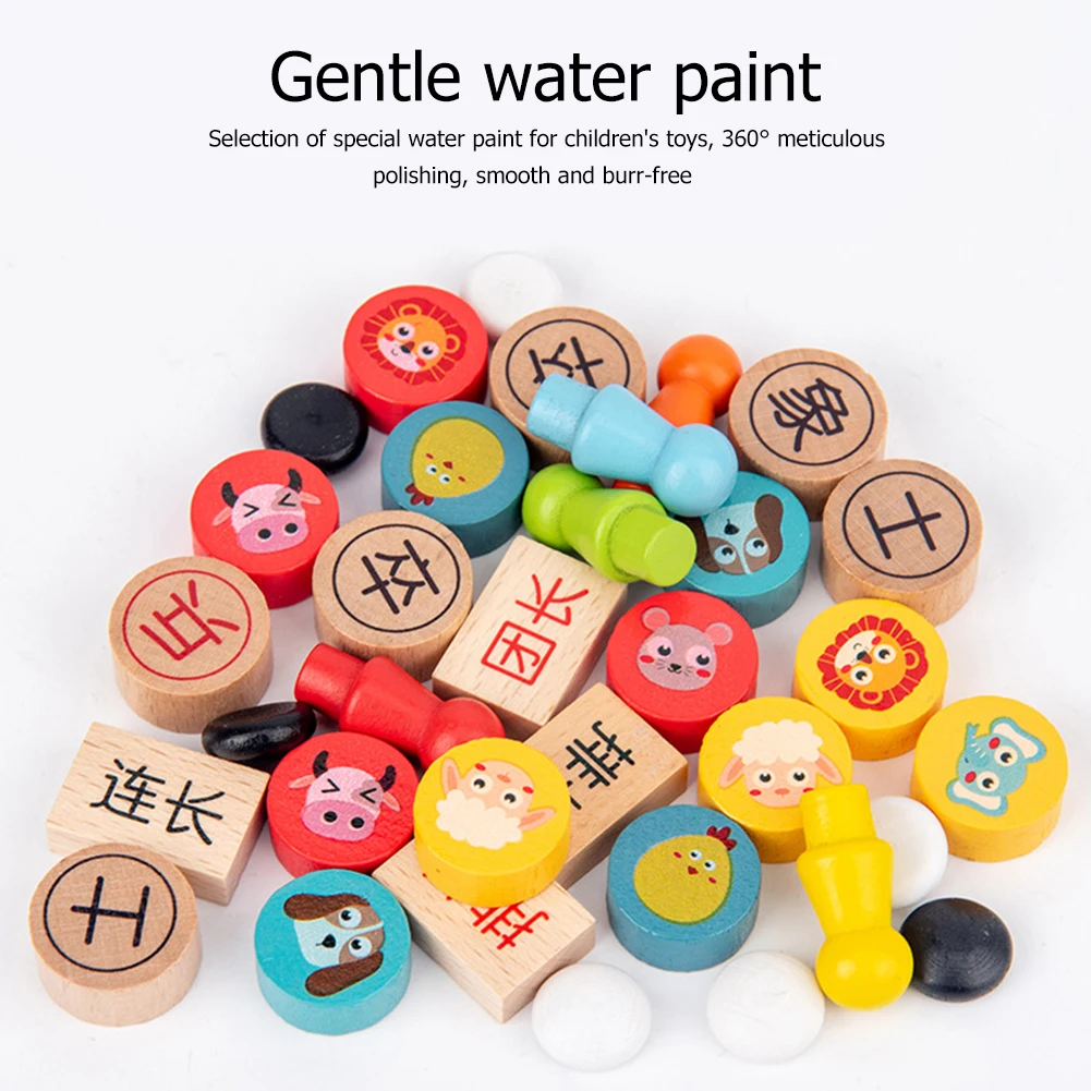 Детские Многофункциональные настольные шахматы деревянные летающие шашки